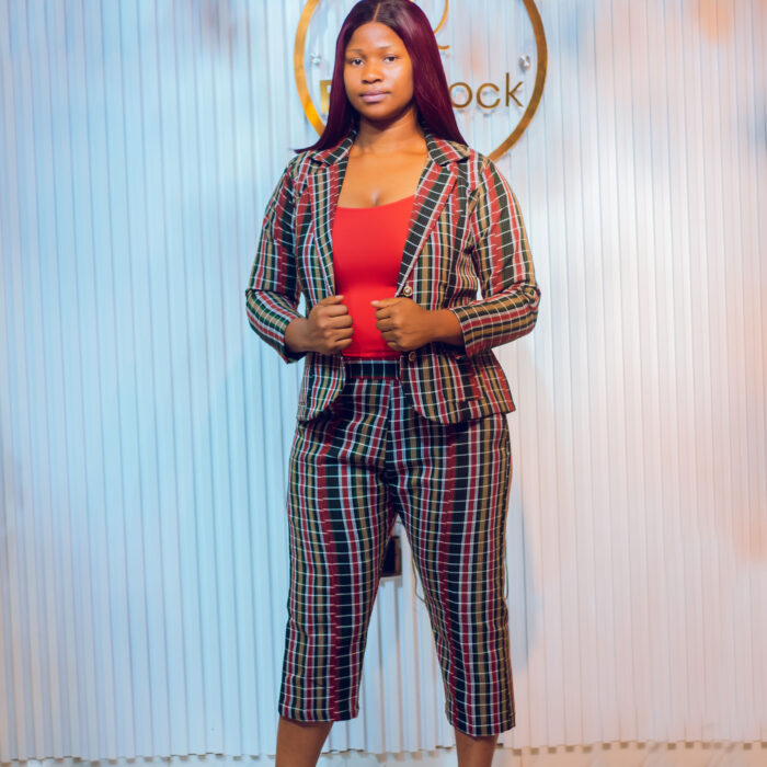 Edith R ebkfrock Plaid power suit